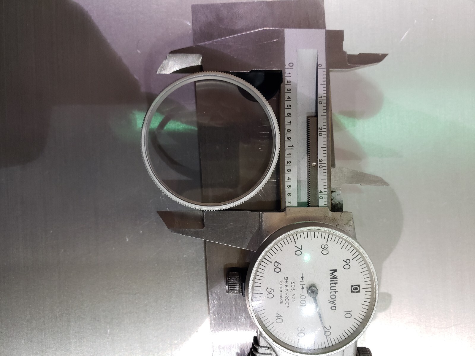 Crystal Cover Bezel lens Mitutoyo Dial Caliper 505-645-50 NEW USA MADE.