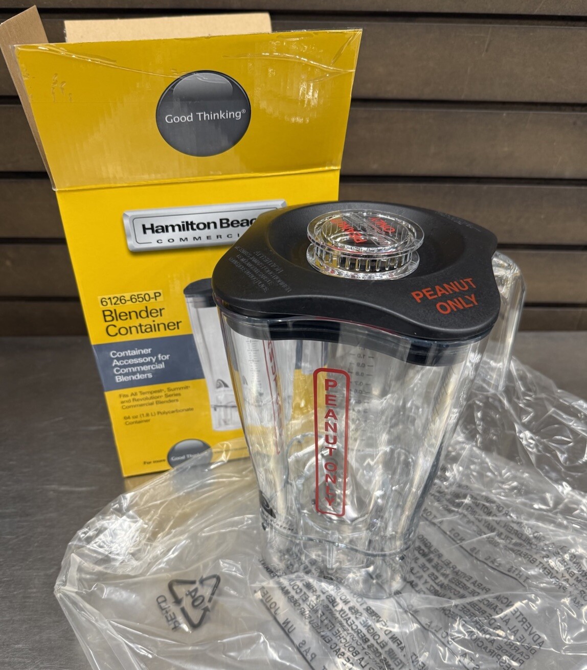 Hamilton Beach 6126-650-P PEANUTS ONLY Blender Container Assembly 64oz NEW
