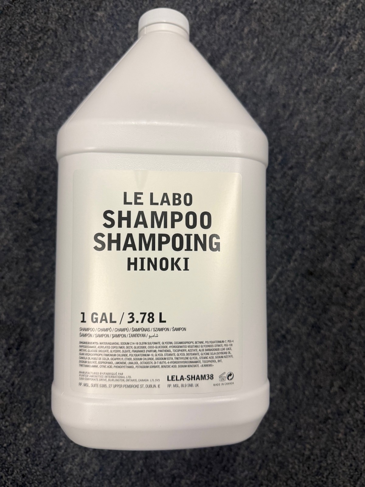 Le Labo Hinoki Shampoo Gallon 3.78 Liter