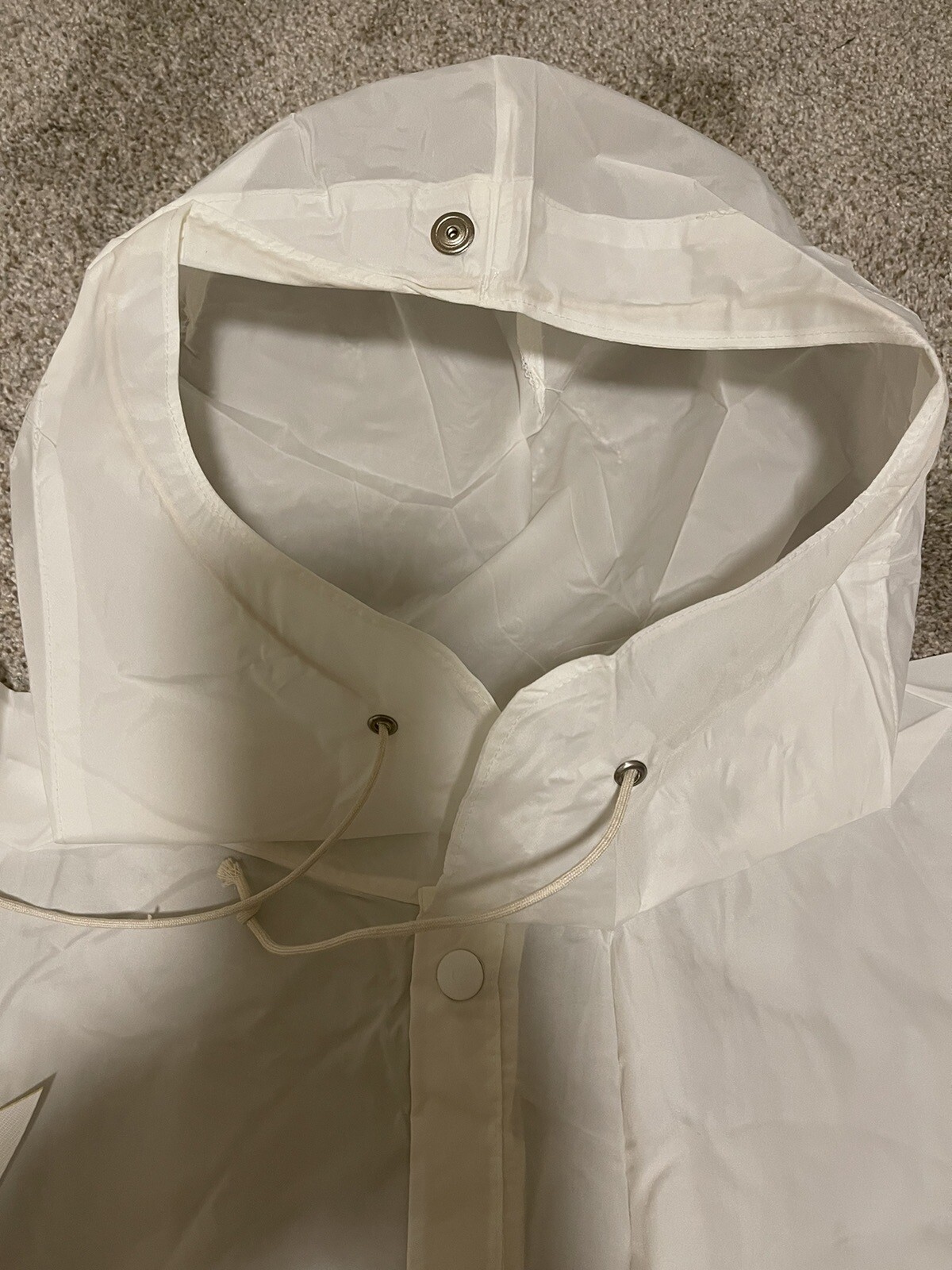 New White Swiss Army Latex Snow Camouflage Rain Poncho, Impermeable Waterproof!