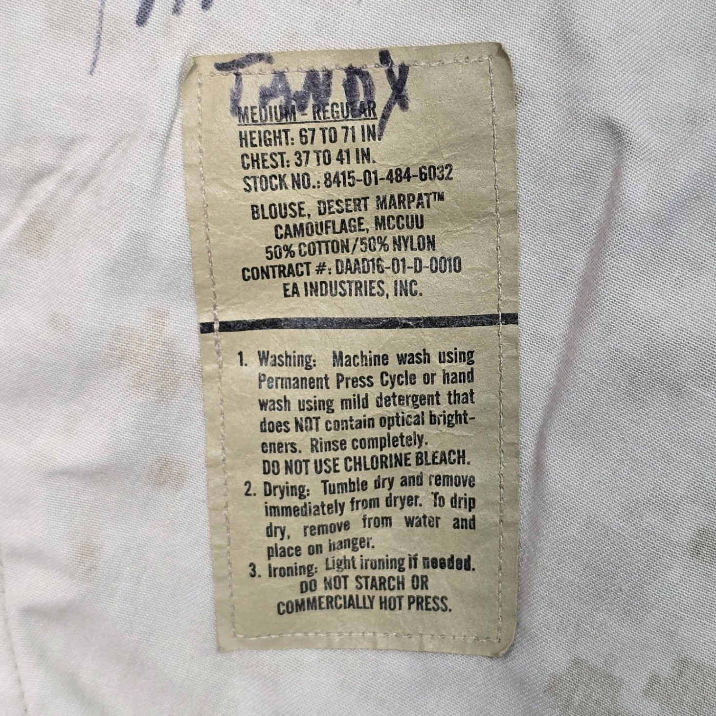 USMC Desert MARPAT Digital Camo Combat Shirt Medium Regular American Military