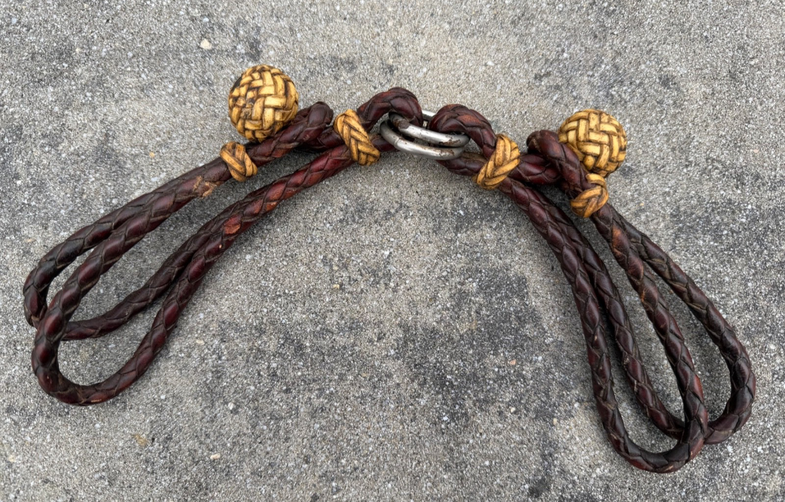 Vintage Russet Hand-Braided Leather & Rawhide Show Hobbles Cowboy Vaquero Horse