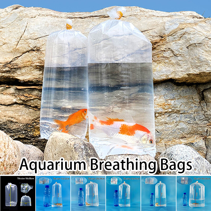 50PCS Aquarium Breathing Bags Breather Bags Transport Fish Flat Bottom Bags