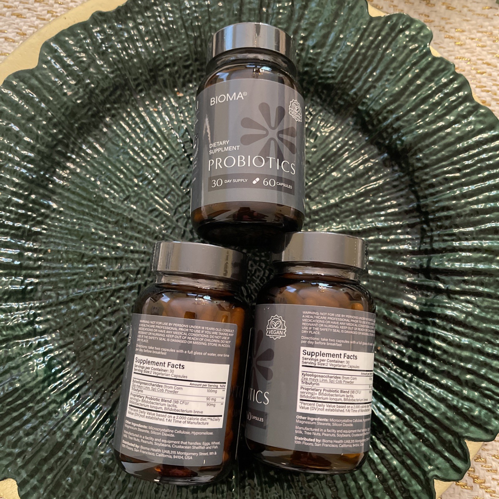 3 Pack BIOMA Probiotics Digestive Health Gut Support for Men & Women 60 Capsules