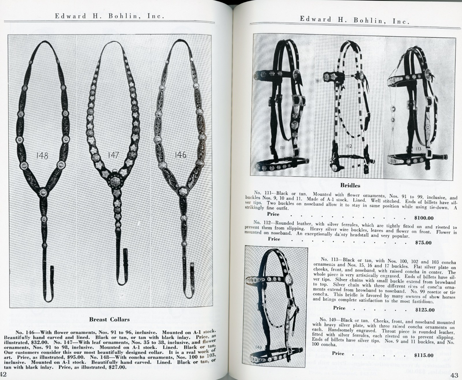 1927 COWBOY Catalog Edward H. Bohlin HOLLYWOOD California NEW Reprint