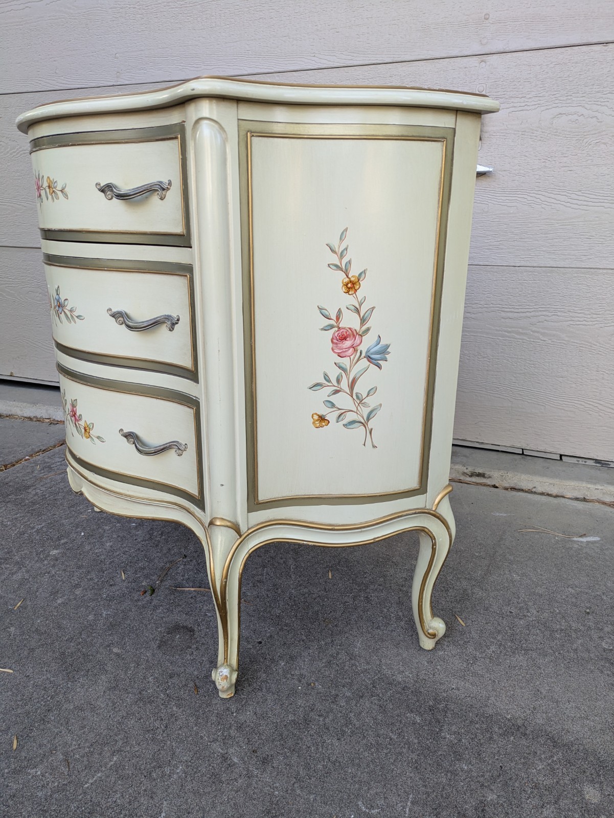 Vintage Drexel Touraine French Provincial Bachelor Dresser Chest of 3 Drawers