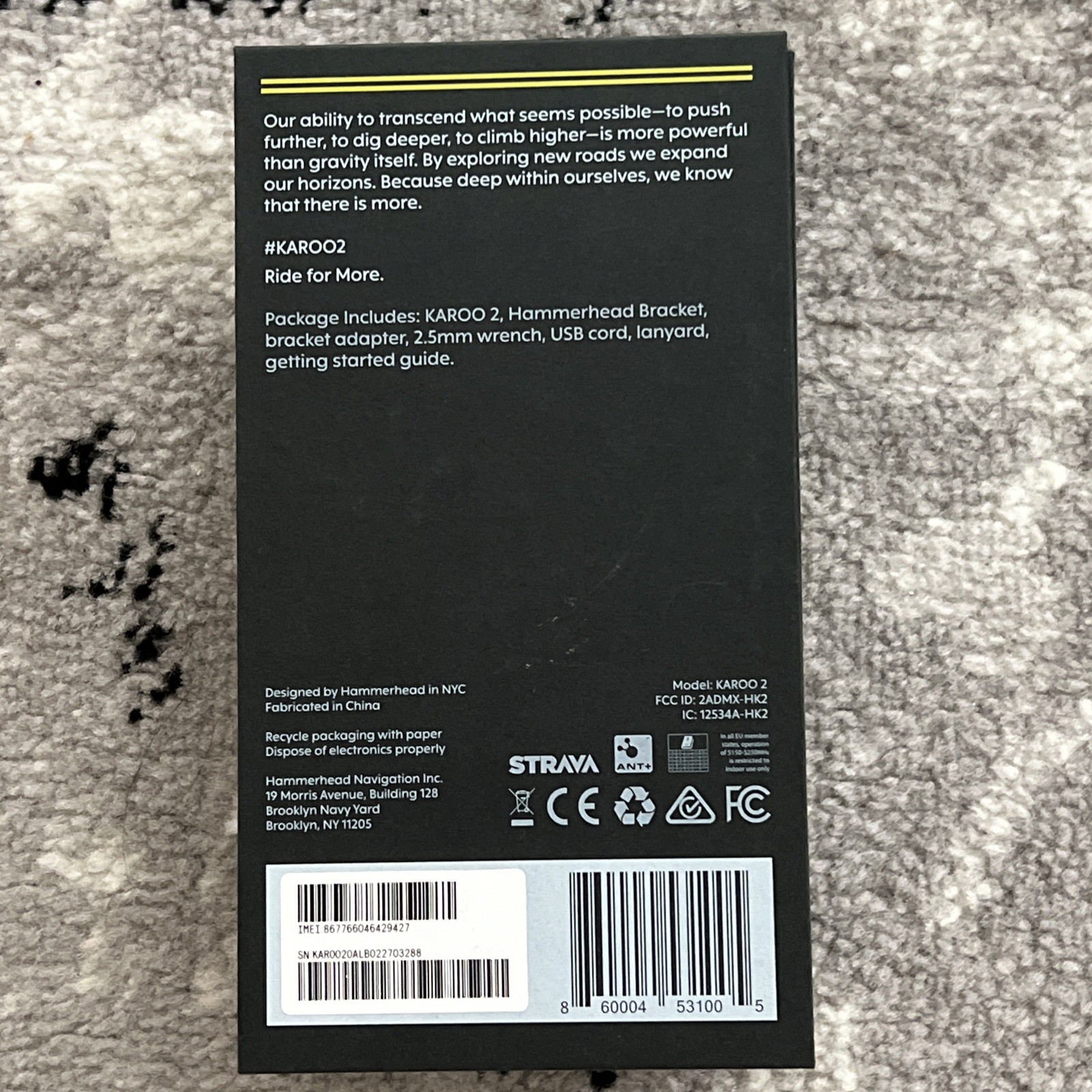 Hammerhead Karoo 2 GPS Bike Computer Touch Screen Music Bright Big Screen FREE S