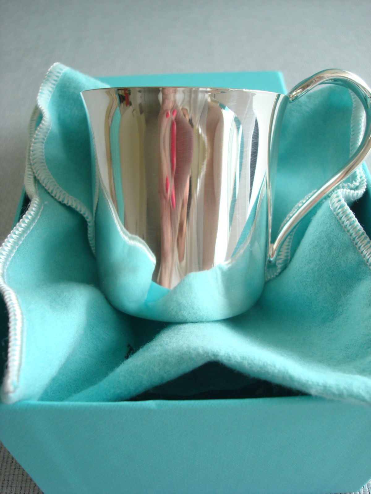 TIFFANY STERLING SILVER ~ MINT ~ CUP BABY CHILD ~ "PADOVA 1984" ~ BOX,POUCH
