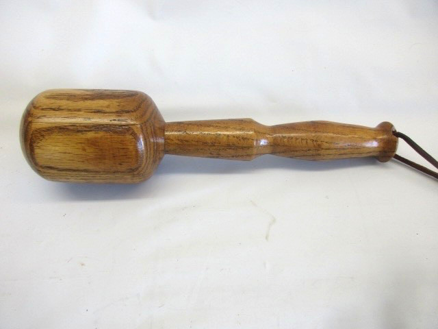 Oak carving chisel mallet or possibly Masonic gavel