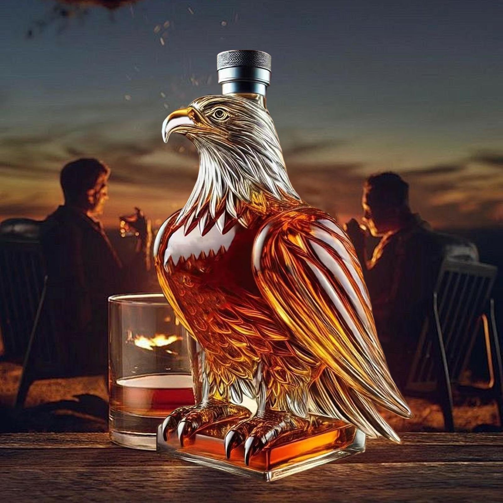 Unique Eagle Whiskey Glass Decanter Bottle Exquisite Decor Gifts For Men Dad NEW