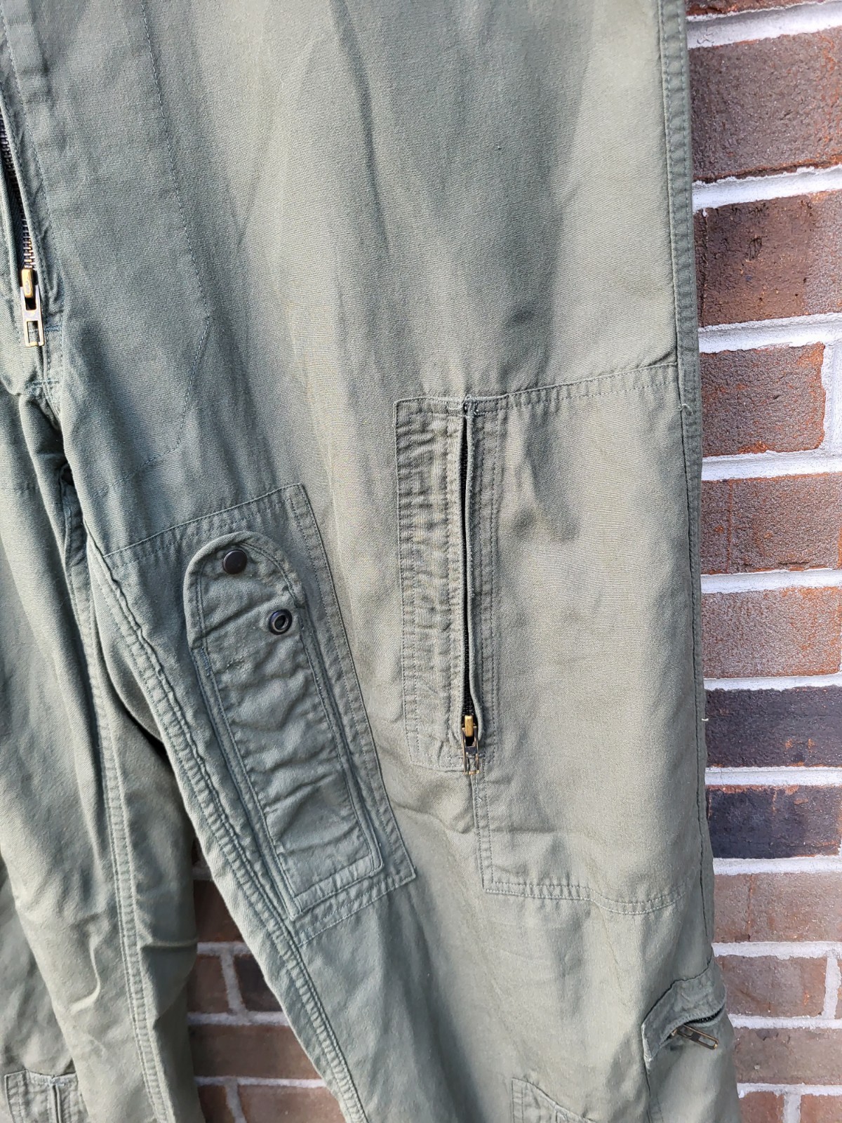 USAF Coveralls Flyers CWU-27P Summer Mens Size 44R Green 90s Military