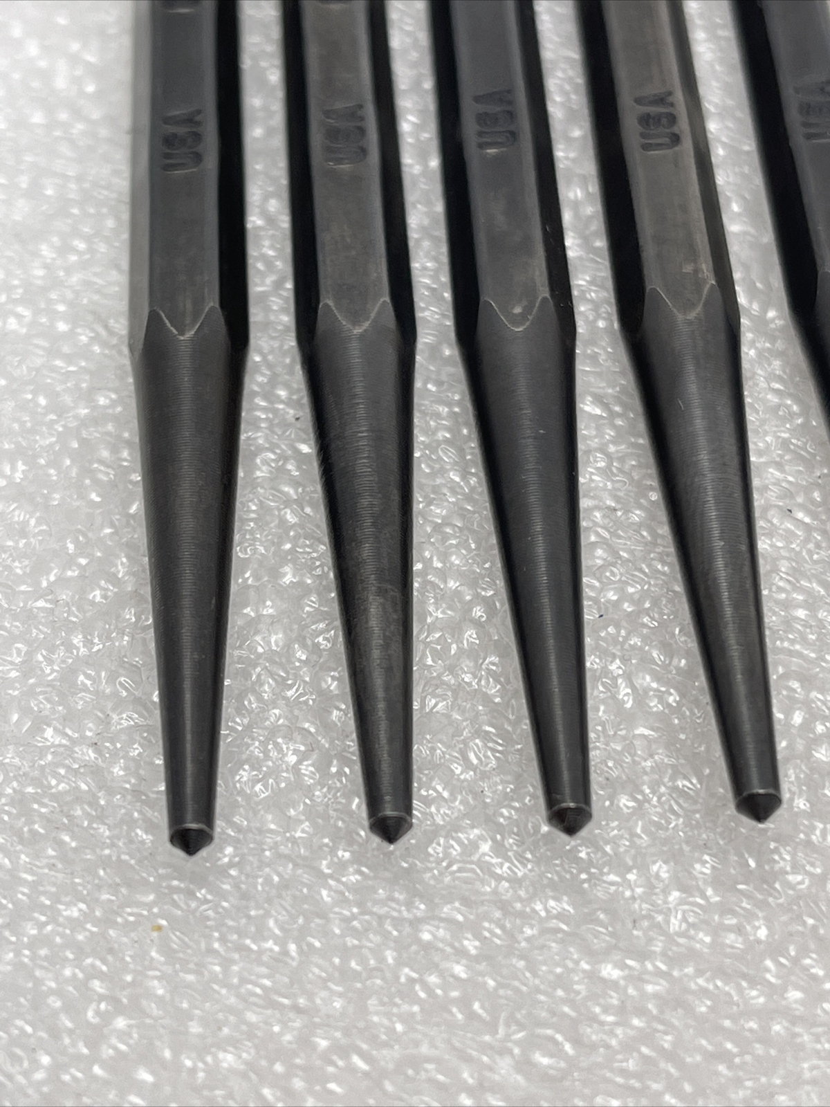 Lot of (5) SK Hand Tools 1/4” Center Punches, 3 3/4” Long, 6908, USA Made, New
