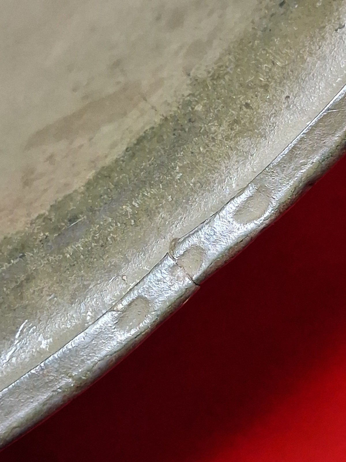 Original WW2 US M1 Helmet Late WWII Rear Seam Swivel Bale VG Post War Chin Strap