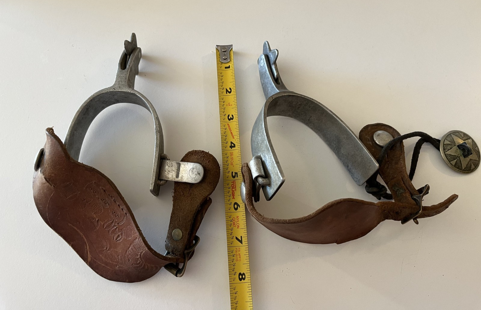 1940's Crockett Airplane Aluminum Cowboy spurs Heavy Duty