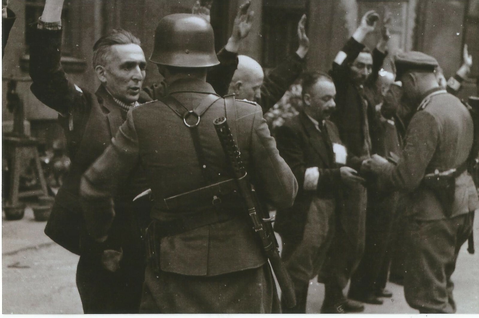 WW II - German  Photo --   Soldiers  Harassing Jewish Men