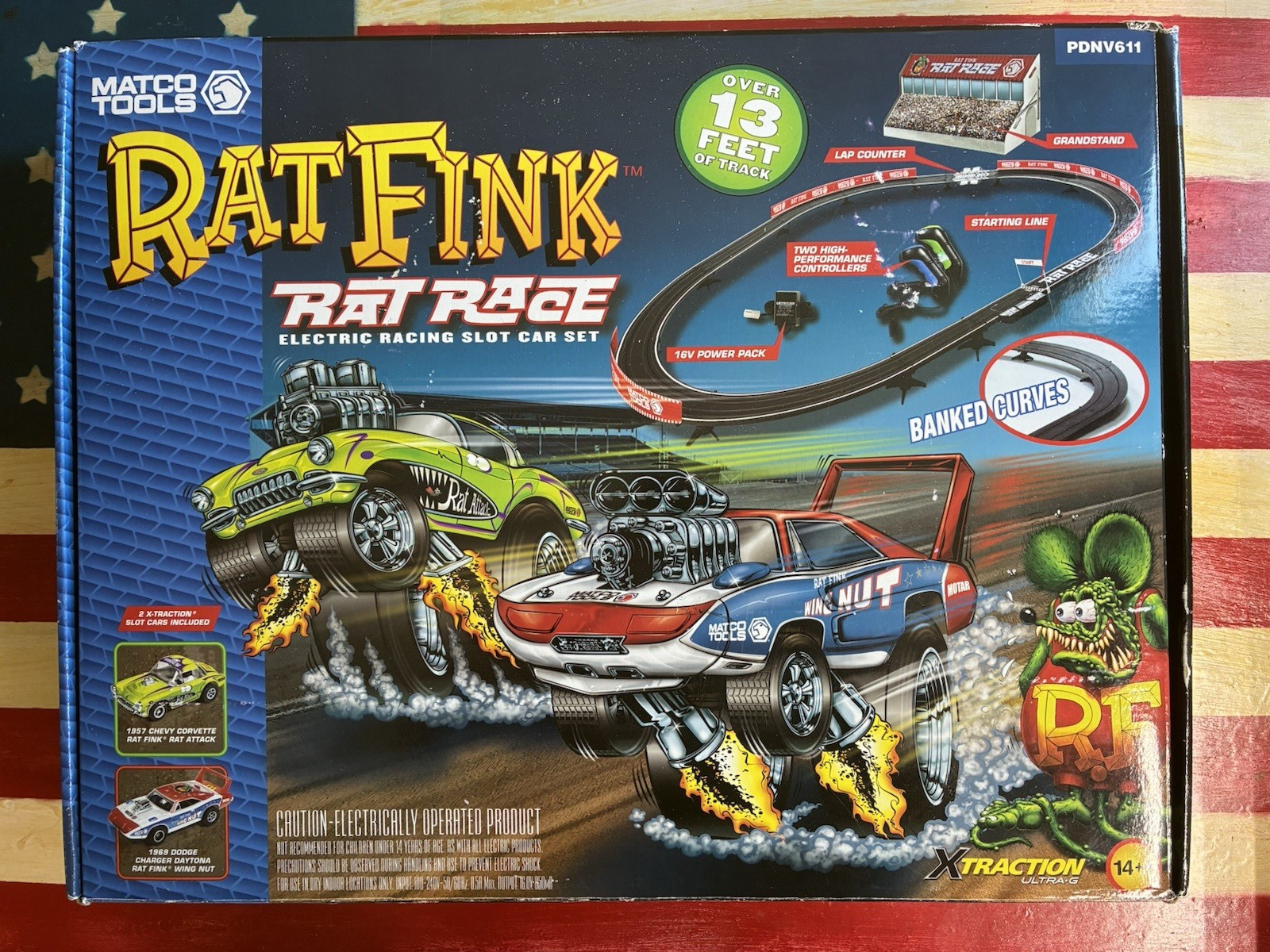 Auto World Rat Fink Racing Slot Race Set Scale 1:64*** NOTE CHECK DESCRIPTION***