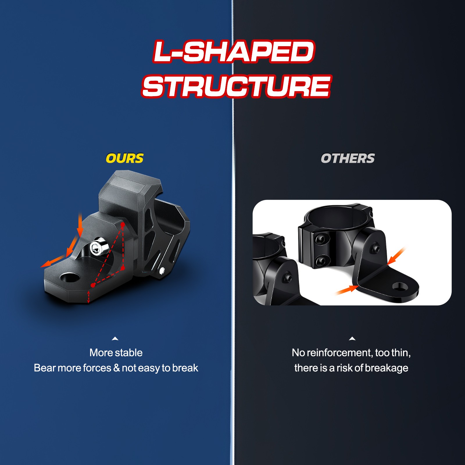 2 UTV LED Whip Light Mount Clamp Pro-fit Cage For Polaris Ranger General CF-MOTO