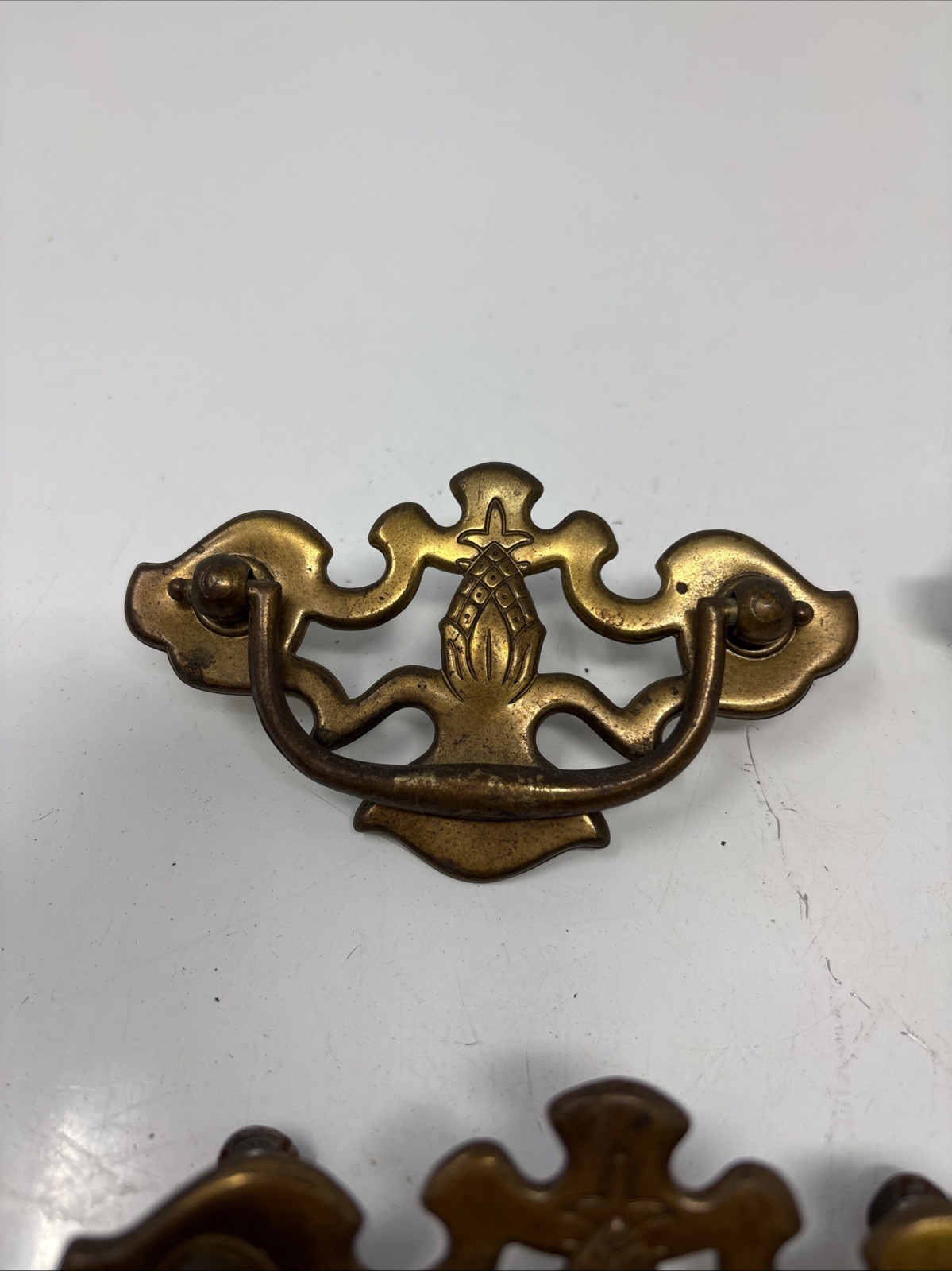 Antique Vintage Beautiful Ornate Victorian Drawer Pull Handle(6)& 2 Knobs