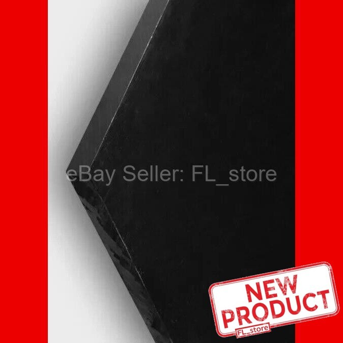 Black Plastic Sheet High Density Polyethylene 1/2" Thick x 24" L X 12" W HDPE