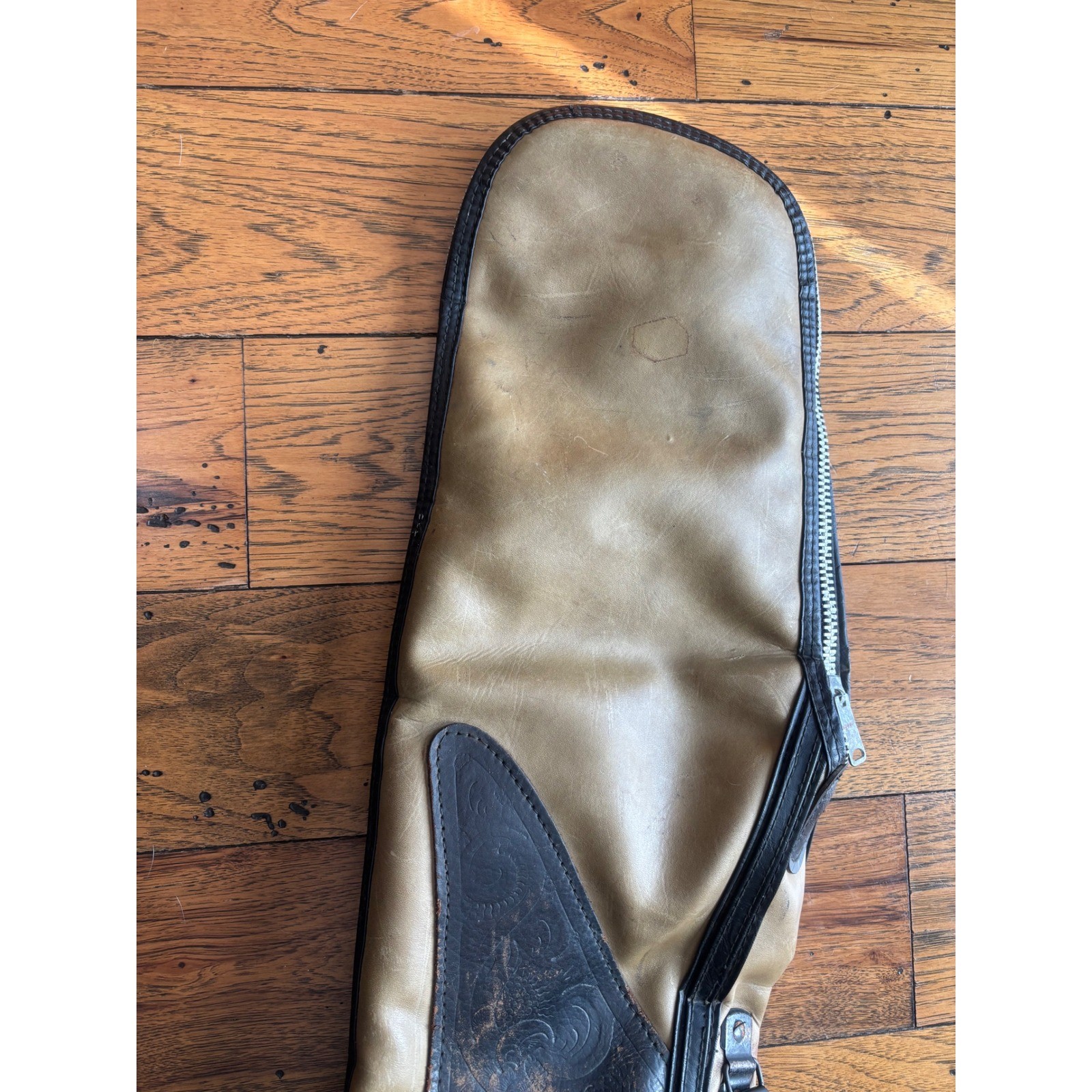 Vintage Western Tooled Leather Long Gun Rifle Shotgun Case Bag Western Style