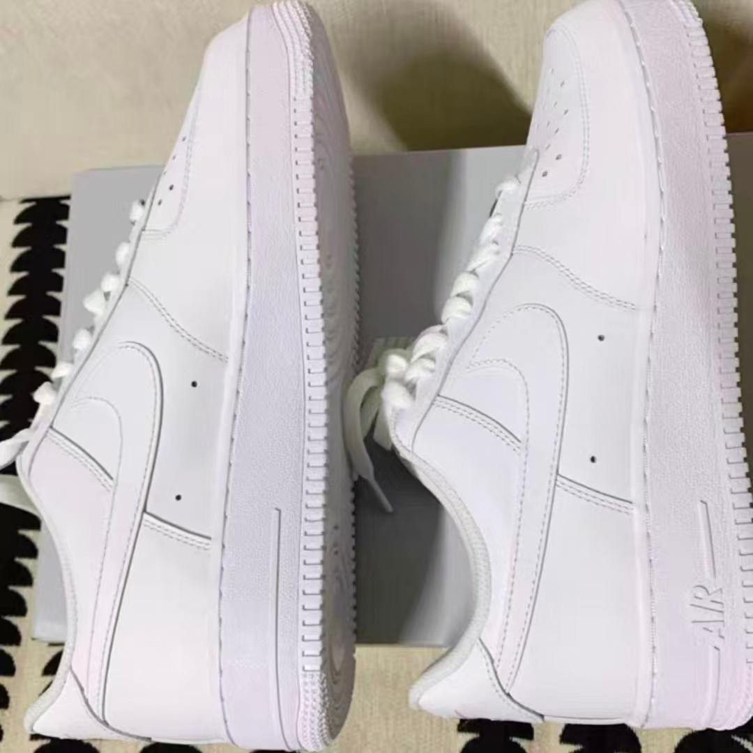 Nike Air Force 1 '07 Low Triple Black/White/Brown Classic Sneakers Men's