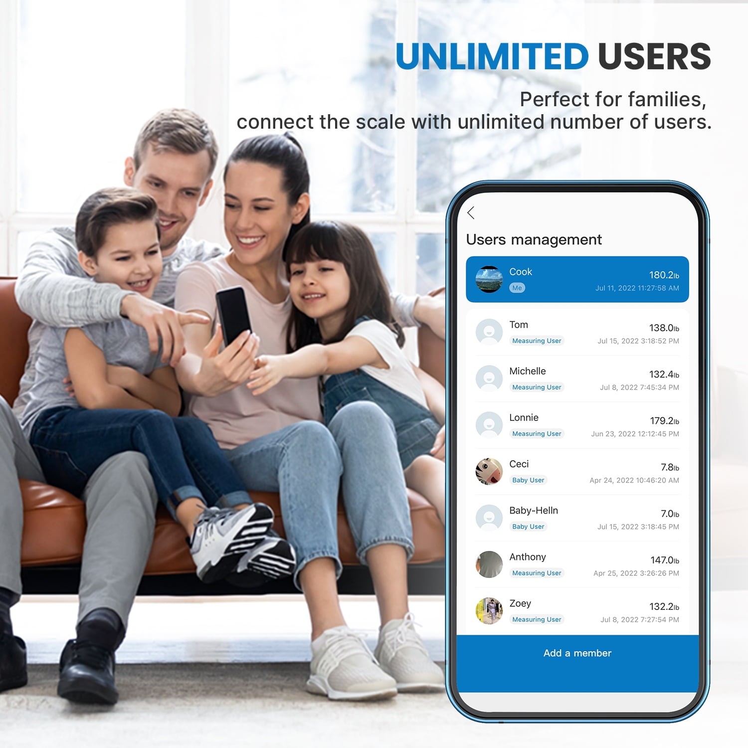 RENPHO Smart Body Fat Scale Weight Scale Body Bathroom Scale Bluetooth, 380 lbs