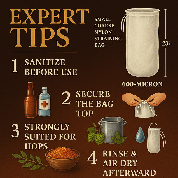 LD Carlson Small Coarse Nylon Straining Bag