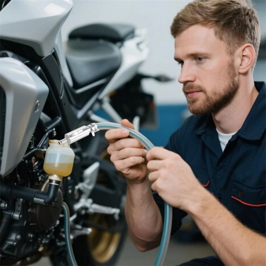 Clutch Brake Bleeder Hose One Way Valve Tube Bleeding Tool Kit Motorcycle Car/+