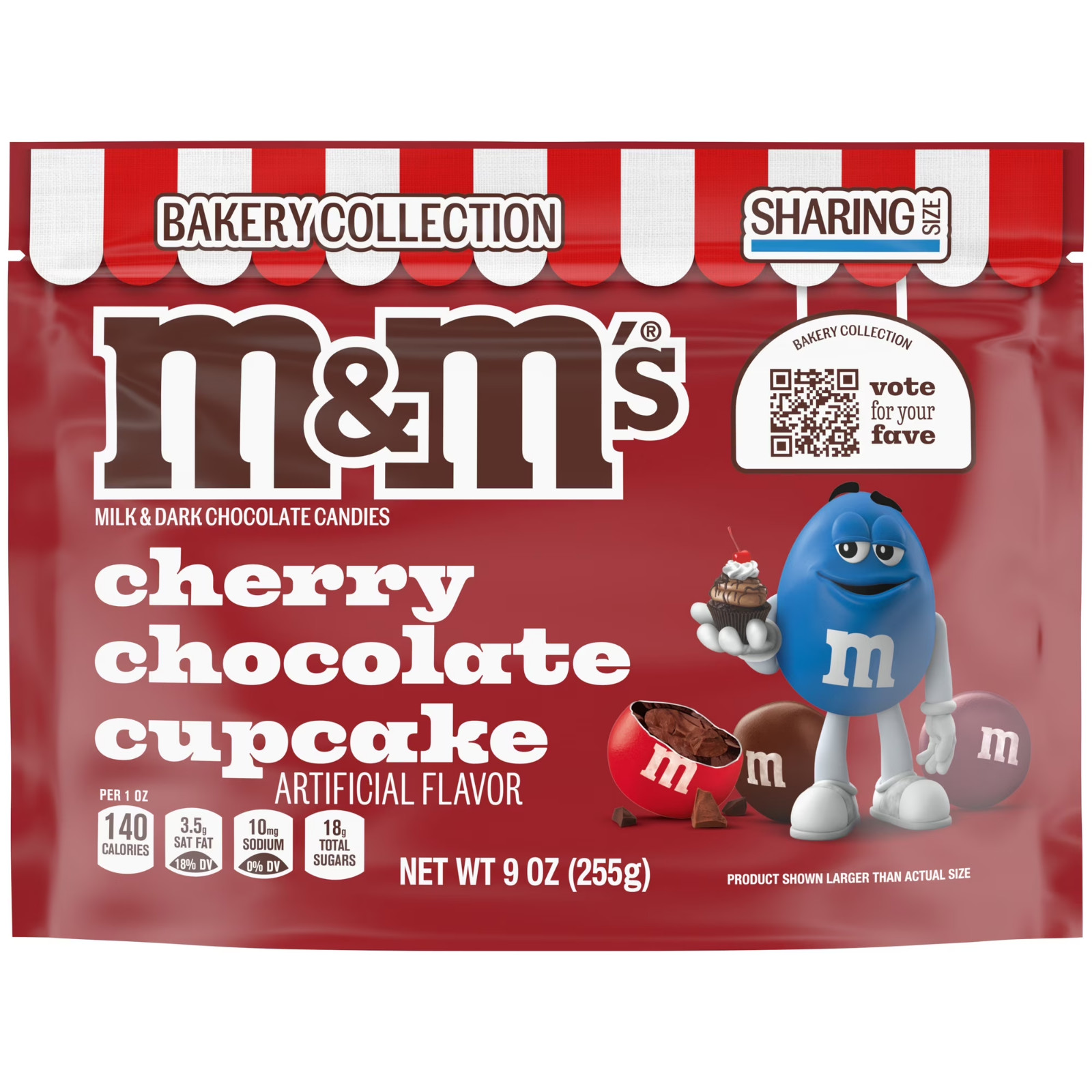 M&M's Cherry Chocolate Cupcake Chocolate Candy, 9 oz