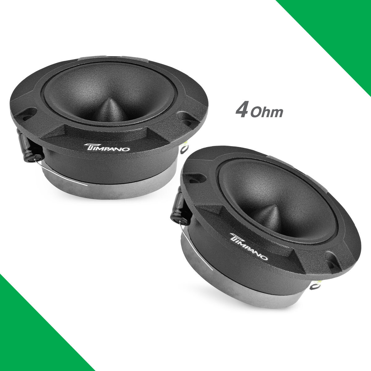 (2) 3.85" SUPER TWEETER TIMPANO 300W TPT-ST2 BLACK BULLET 4 OHM PRO AUDIO PAIR