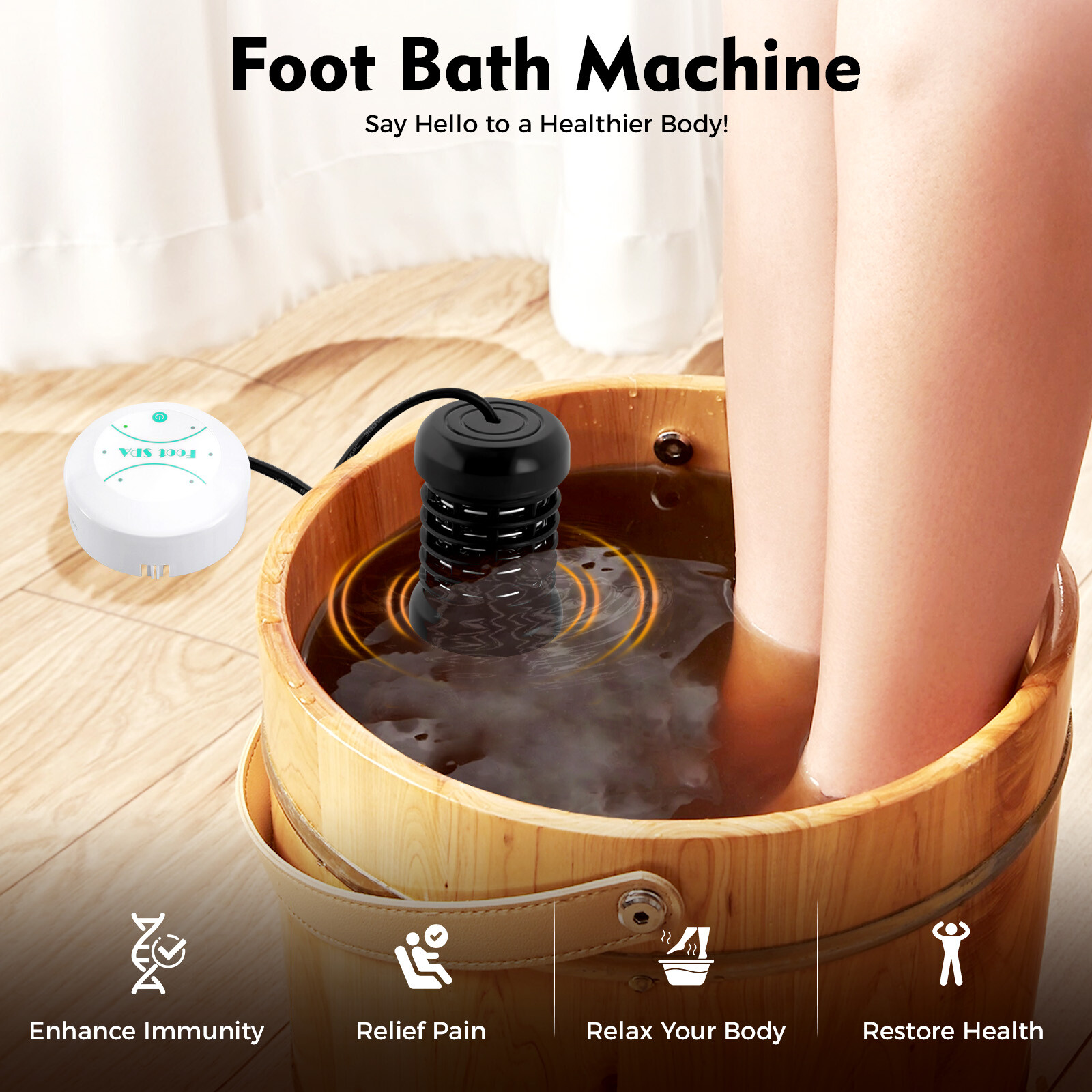Ionic Detox Foot Bath Spa Machine Portable Salon Ion Aqua Foot Bath Beauty Kit!