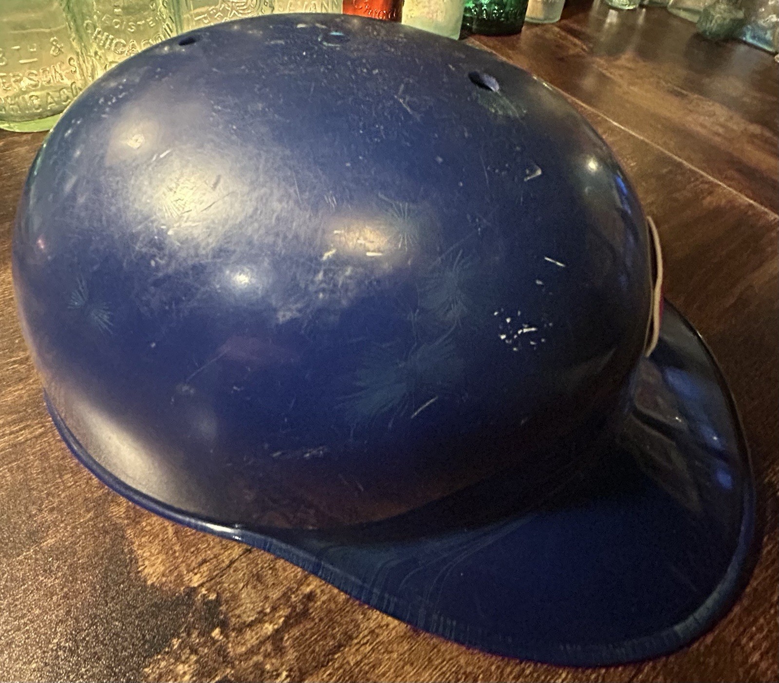 Circa 2004 Chicago Cubs #39 ABC Game Worn Used Catchers Flapless Helmet