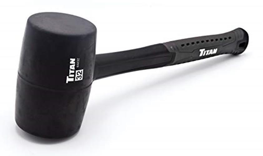 Titan 63232 32oz Rubber Mallet Black  Assorted Styles