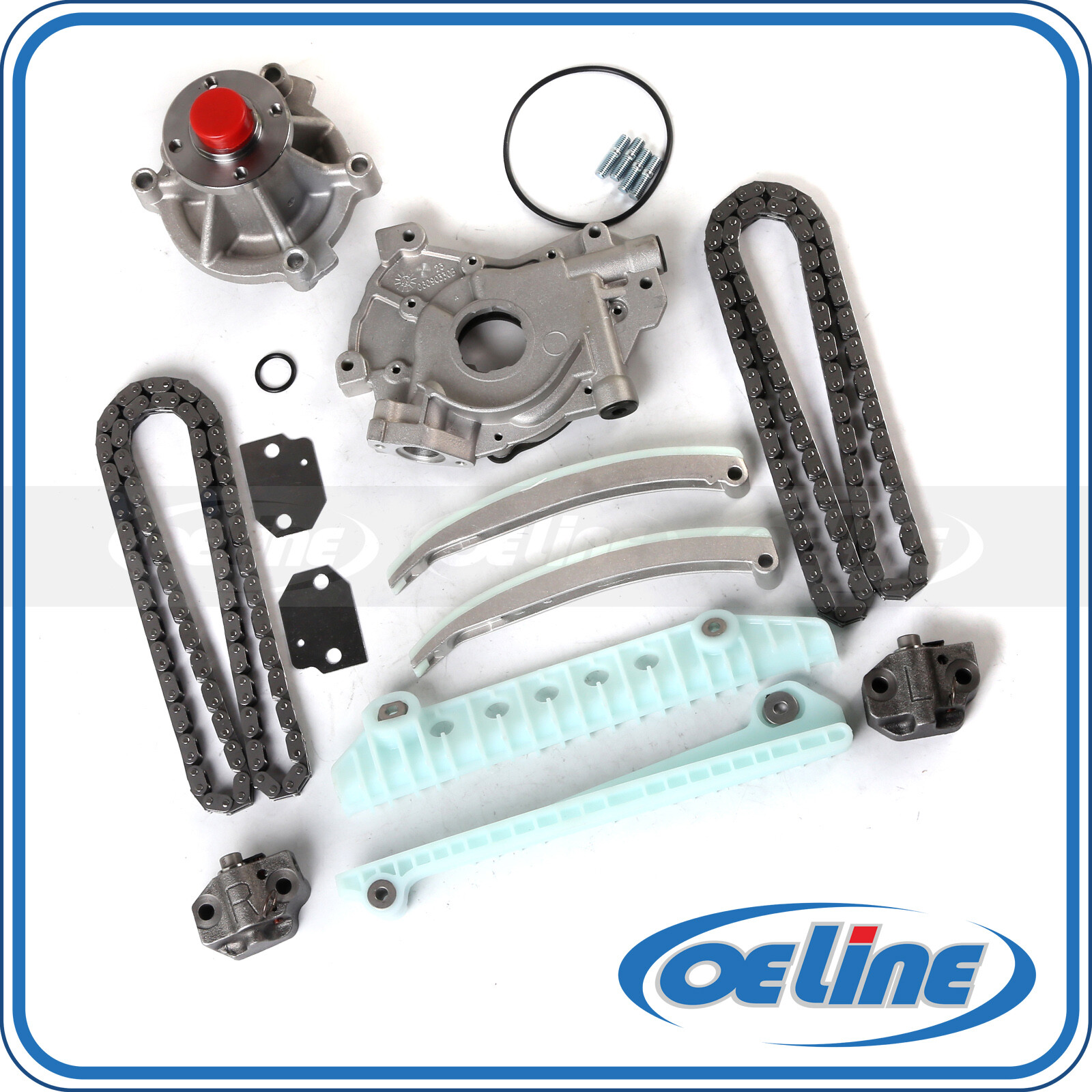 For 97-02 Ford E150 F150 F250 4.6L Timing Chain Kit w/ Oil Pump Water Pump