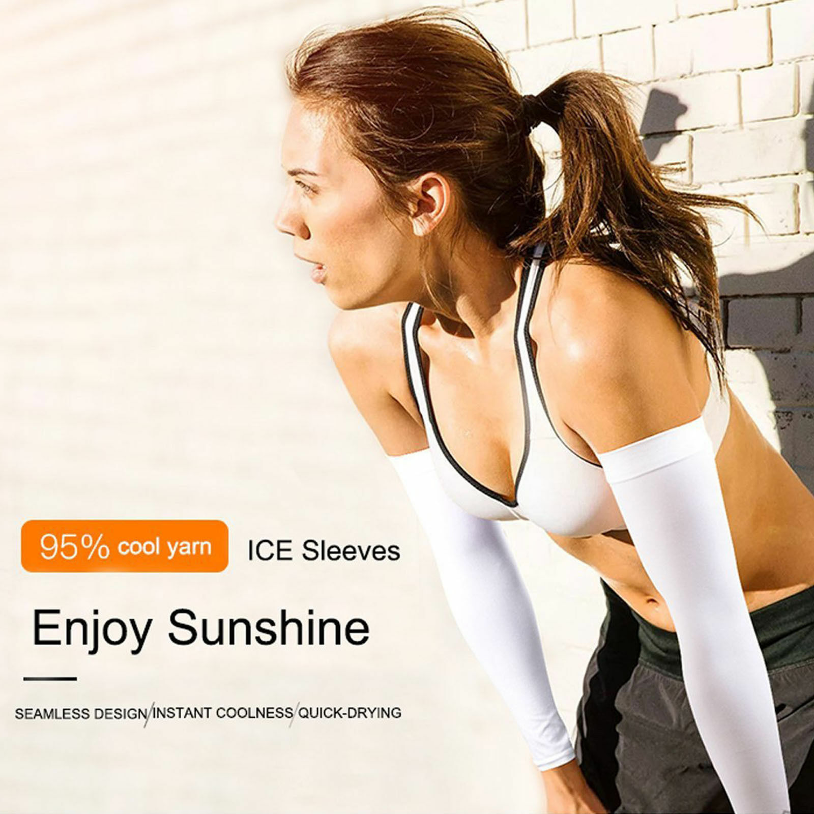 Men Women UV Protection Cooling Arm Sleeves Summer Outdoor Sunblock Arm Cover US