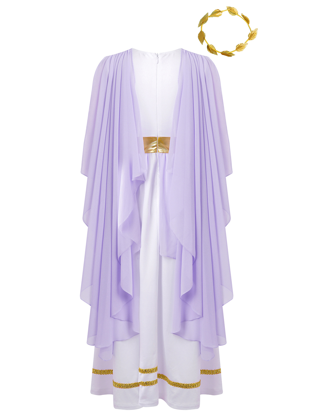 Girls Ancient Greek Toga Costume Halloween Cosplay Flowy Rome Grecian Princess