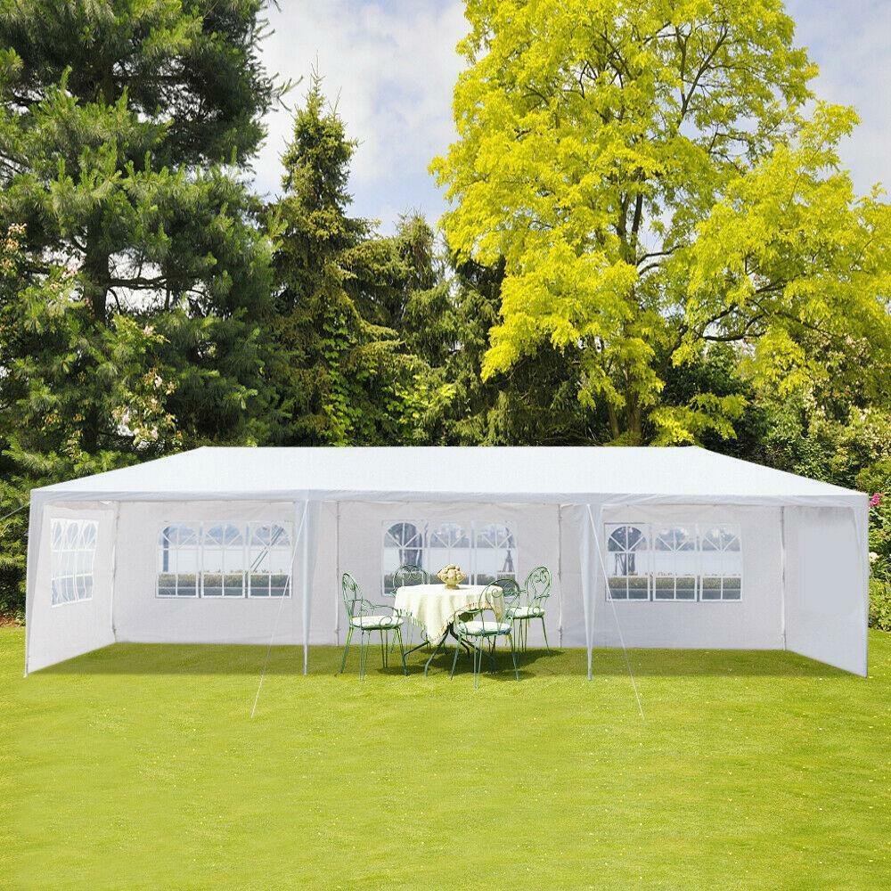 10'x30' Canopy Party Wedding Tent Outdoor Gazebo Pavilion With 5 Removable Walls