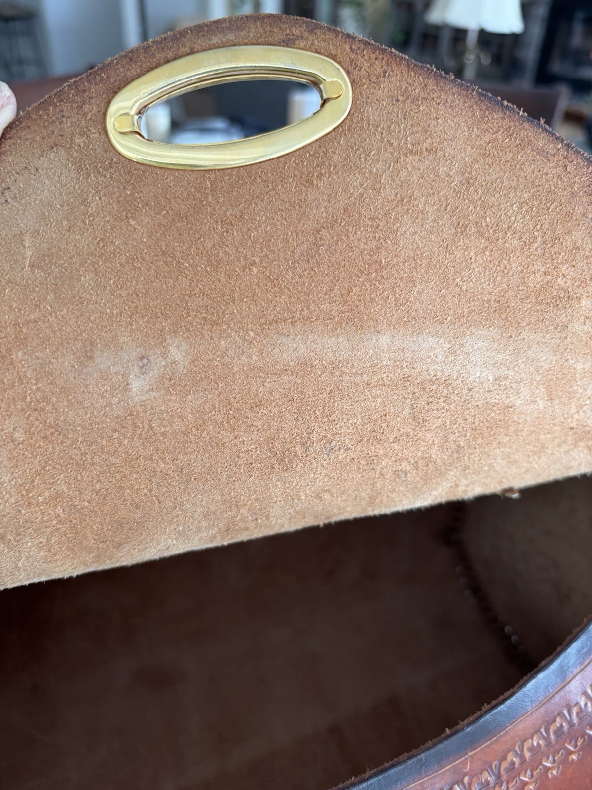 Gorgeous Hand Made Tooled LEATHER Vintage Old Mexico 1950’s Purse Bag