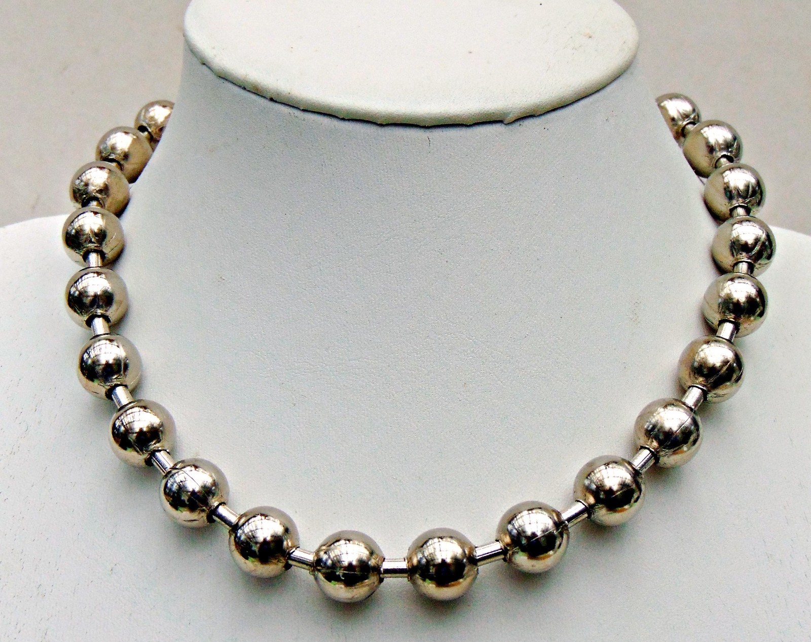 SUPER Chunky 16mm Steel Ball Chain Necklace Choker ~ HUGE ! ! NPS Goth Grunge