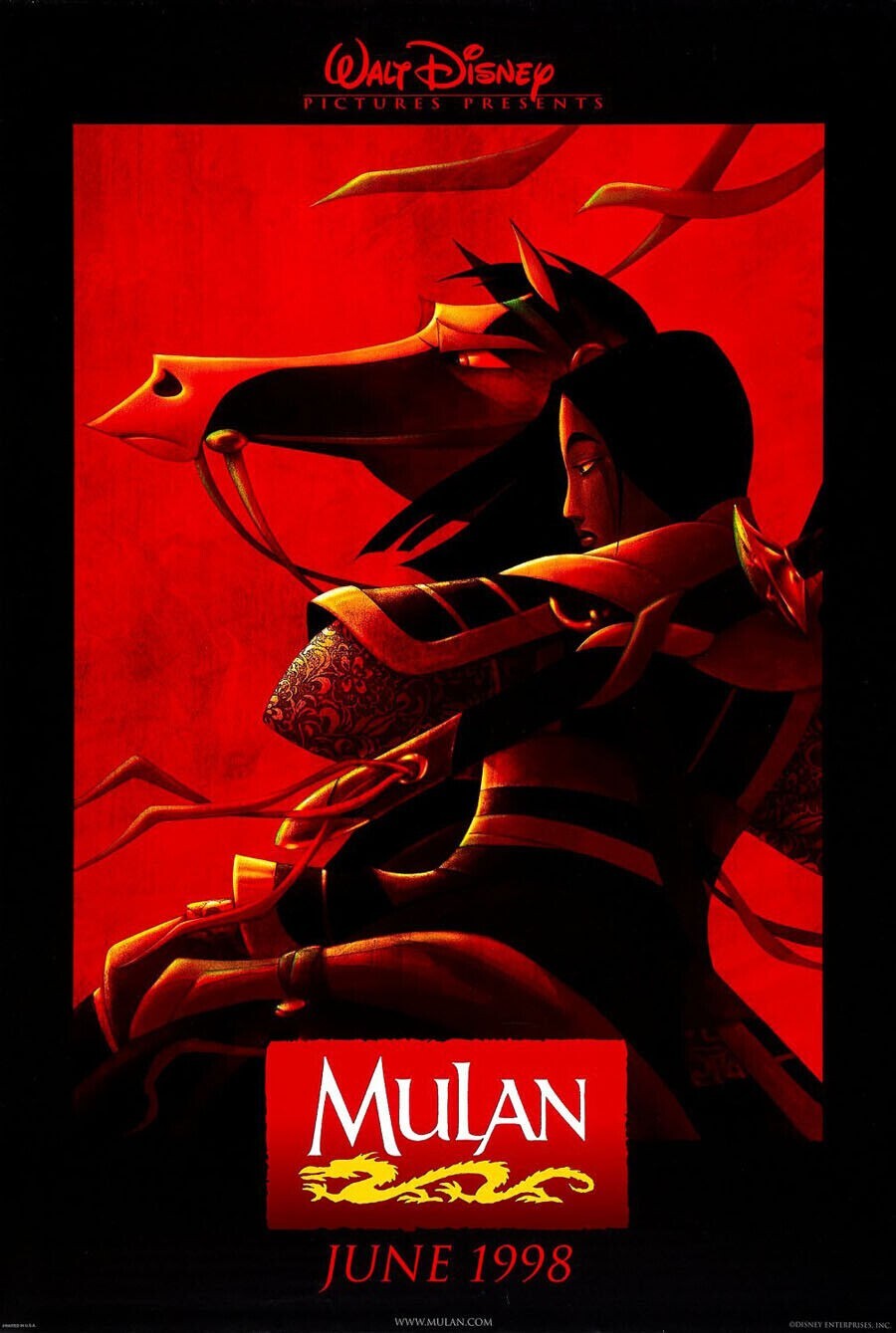 Walt Disney MULAN Movie Poster 27x40 One Sheet / Double Sided / Rolled (NEW)