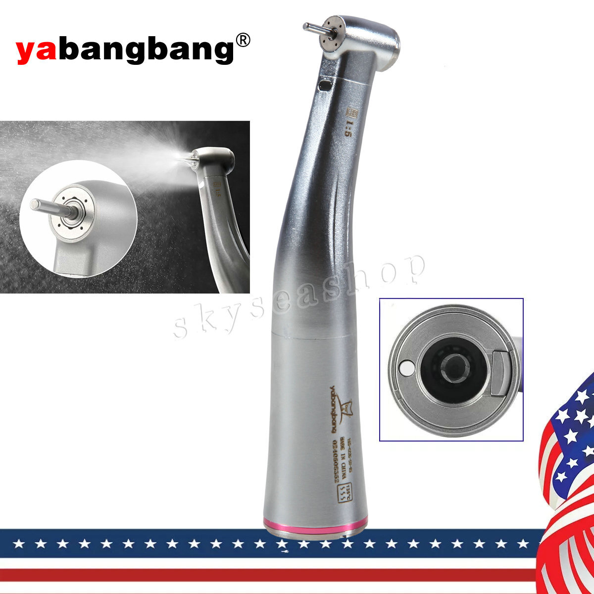 Dental 1:5 LED Fiber Optic Contra Angle Handpiece Fit For NSK Ti-MAX X95L