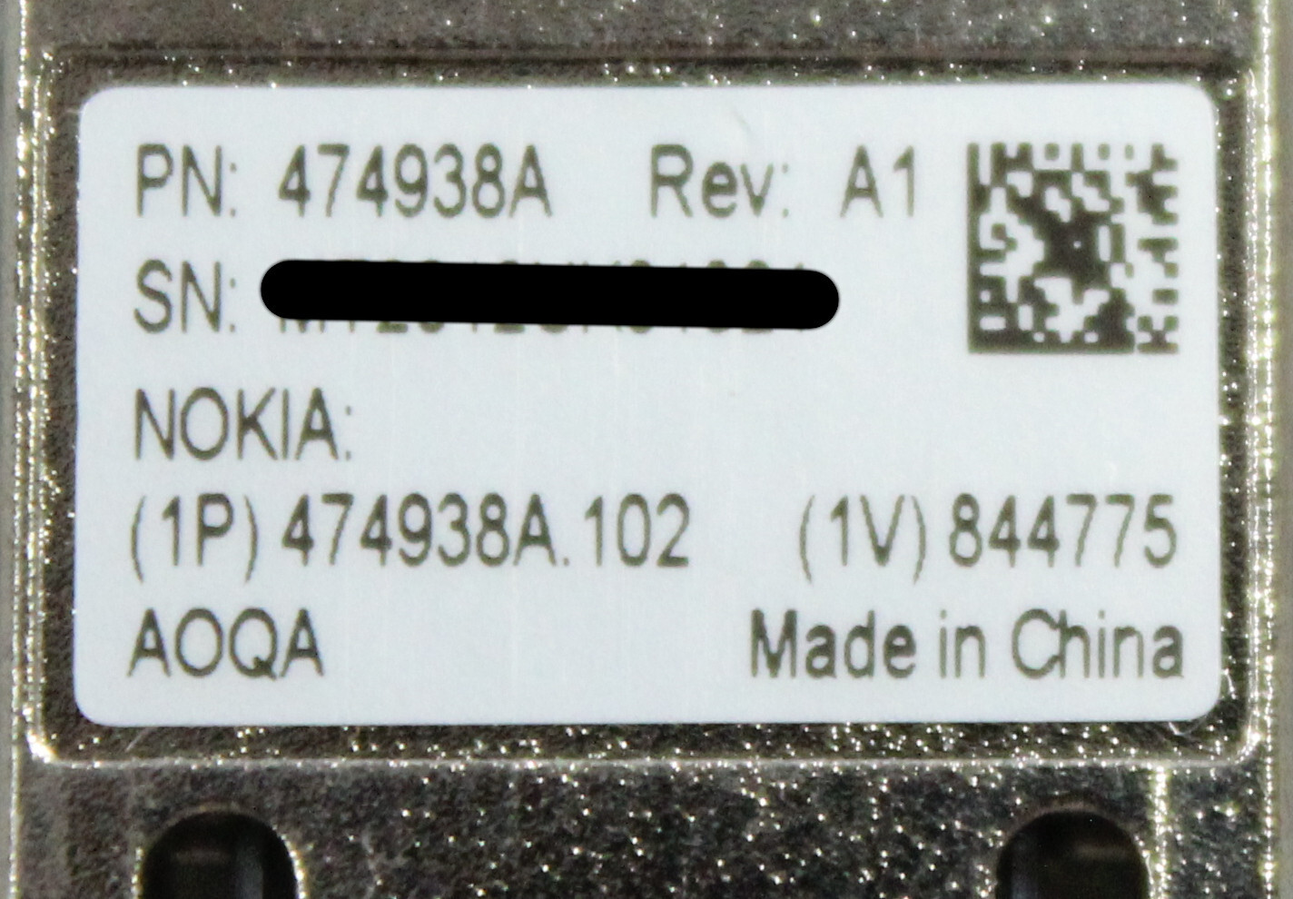 Nokia 474938A QSFP to SFP+ Adapter AOQA