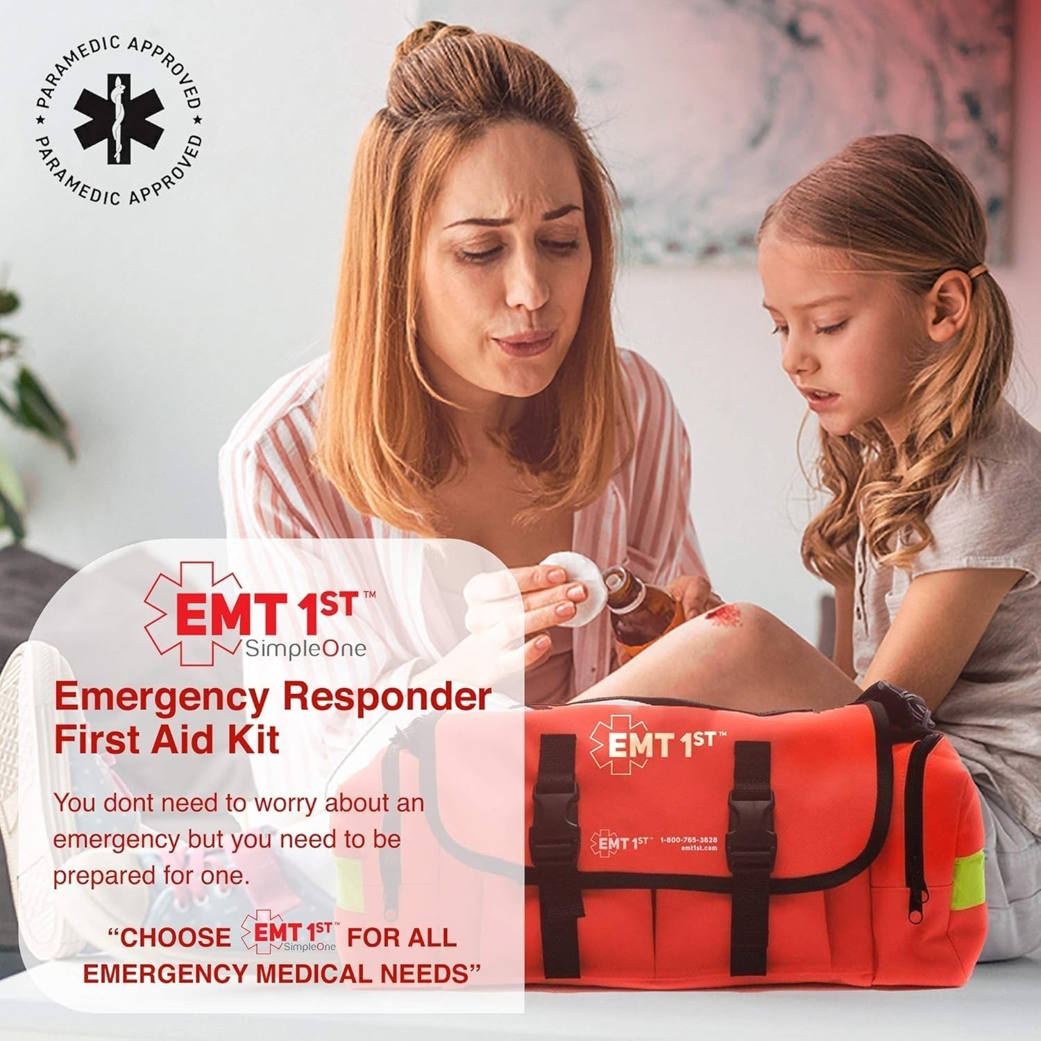 EMT 1st Emergency Responder First Aid Kit | Medical Trauma Bag for Disaster Prep