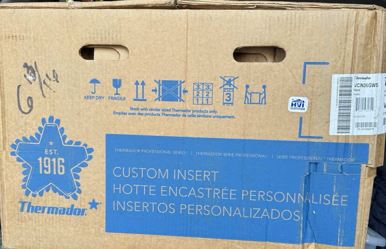 Thermador Professional Series 36" Custom Insert Smart Range Hood VCIN36GWS