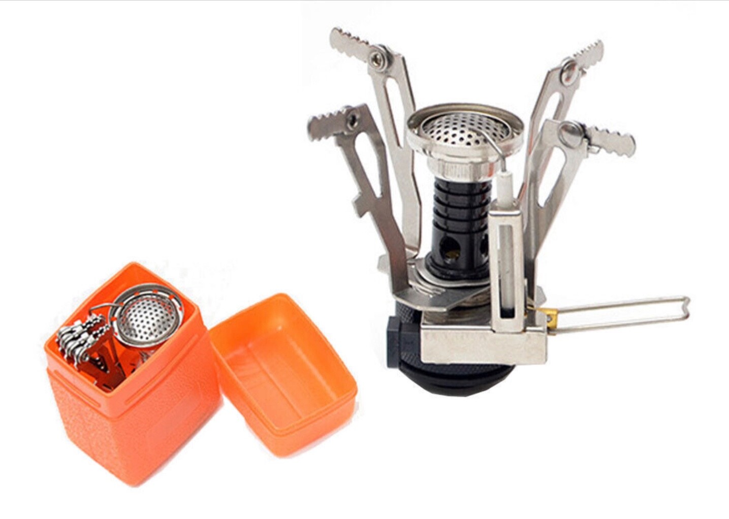 Portable Outdoor Picnic Gas Burner Foldable Camping Mini Steel Stove Case New