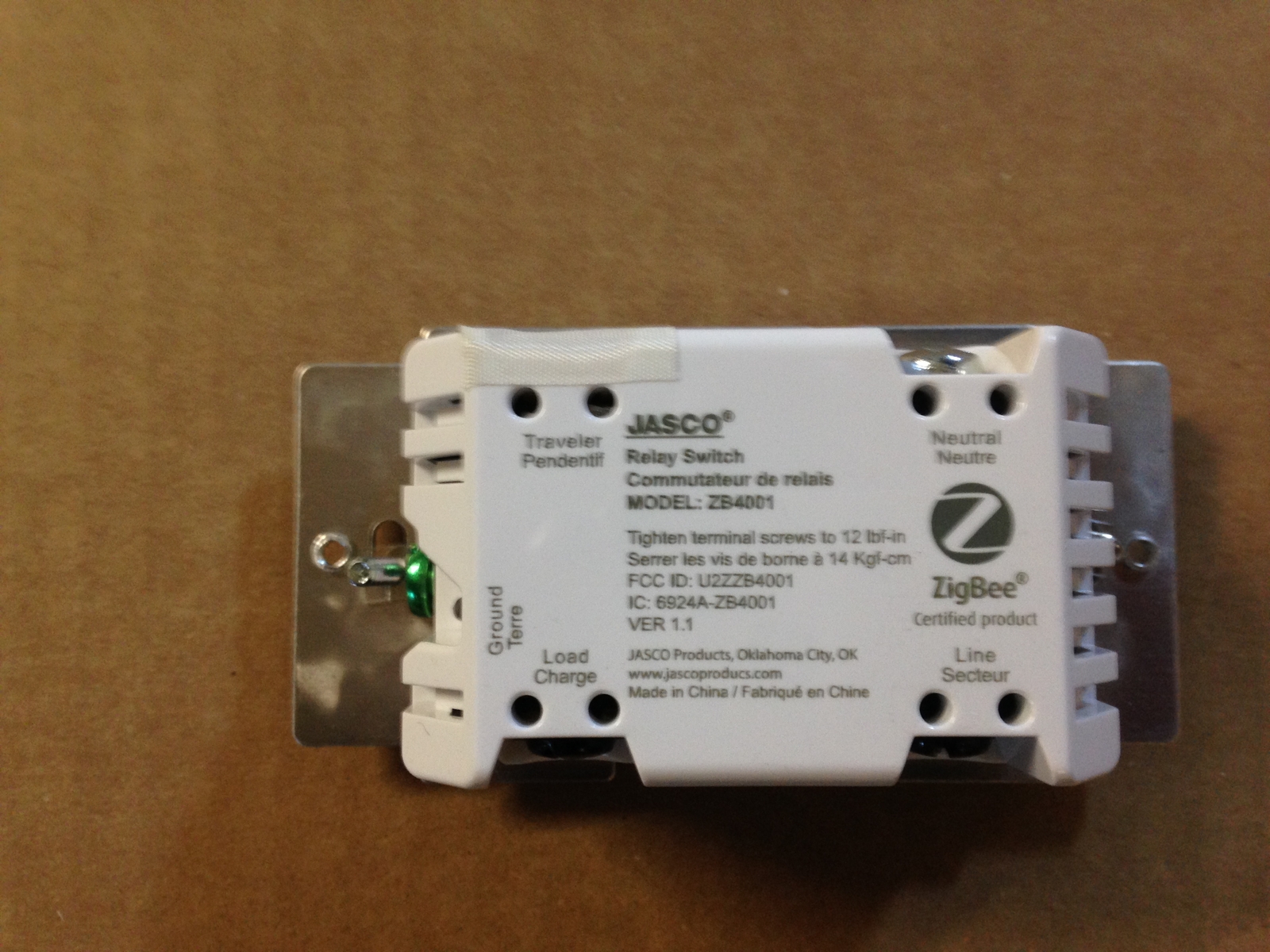 JASCO 45856 IN WALL WIRELESS SMART SWITCH 120/60 211658