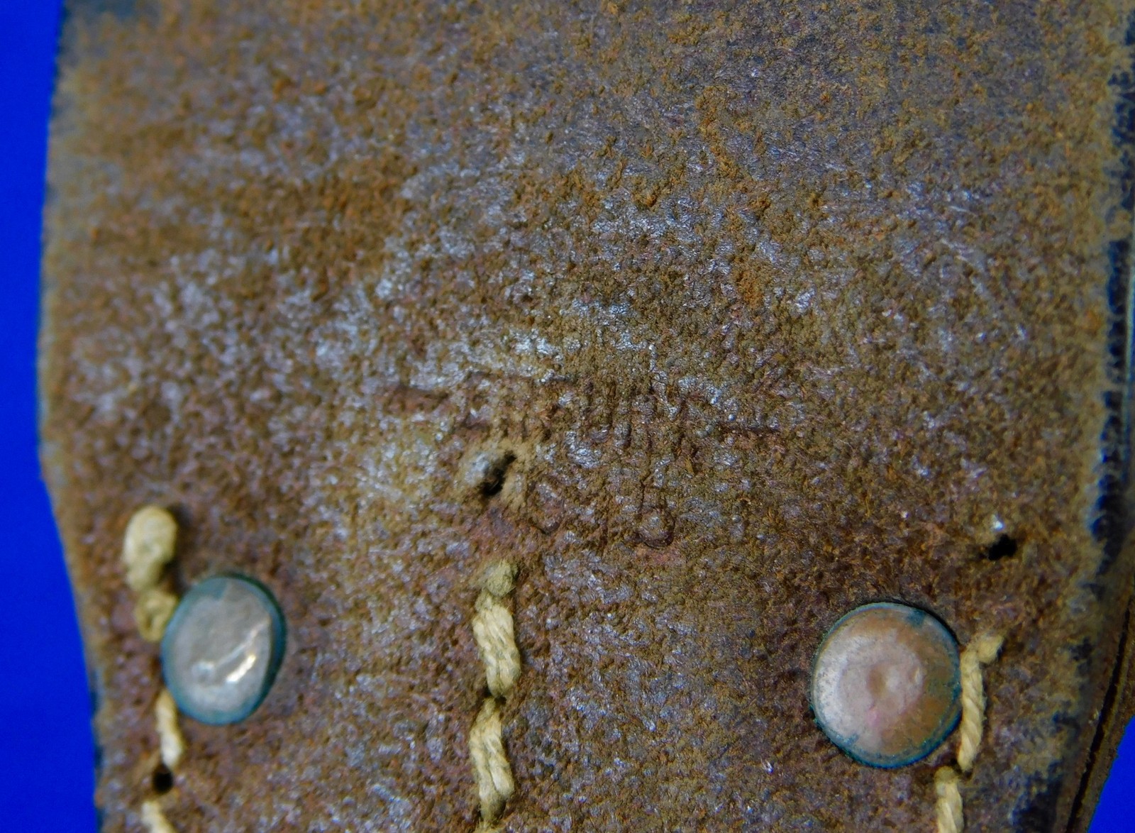 German Germany WW1 Mauser K98 Butcher Bayonet Maker Marked Leather Frog