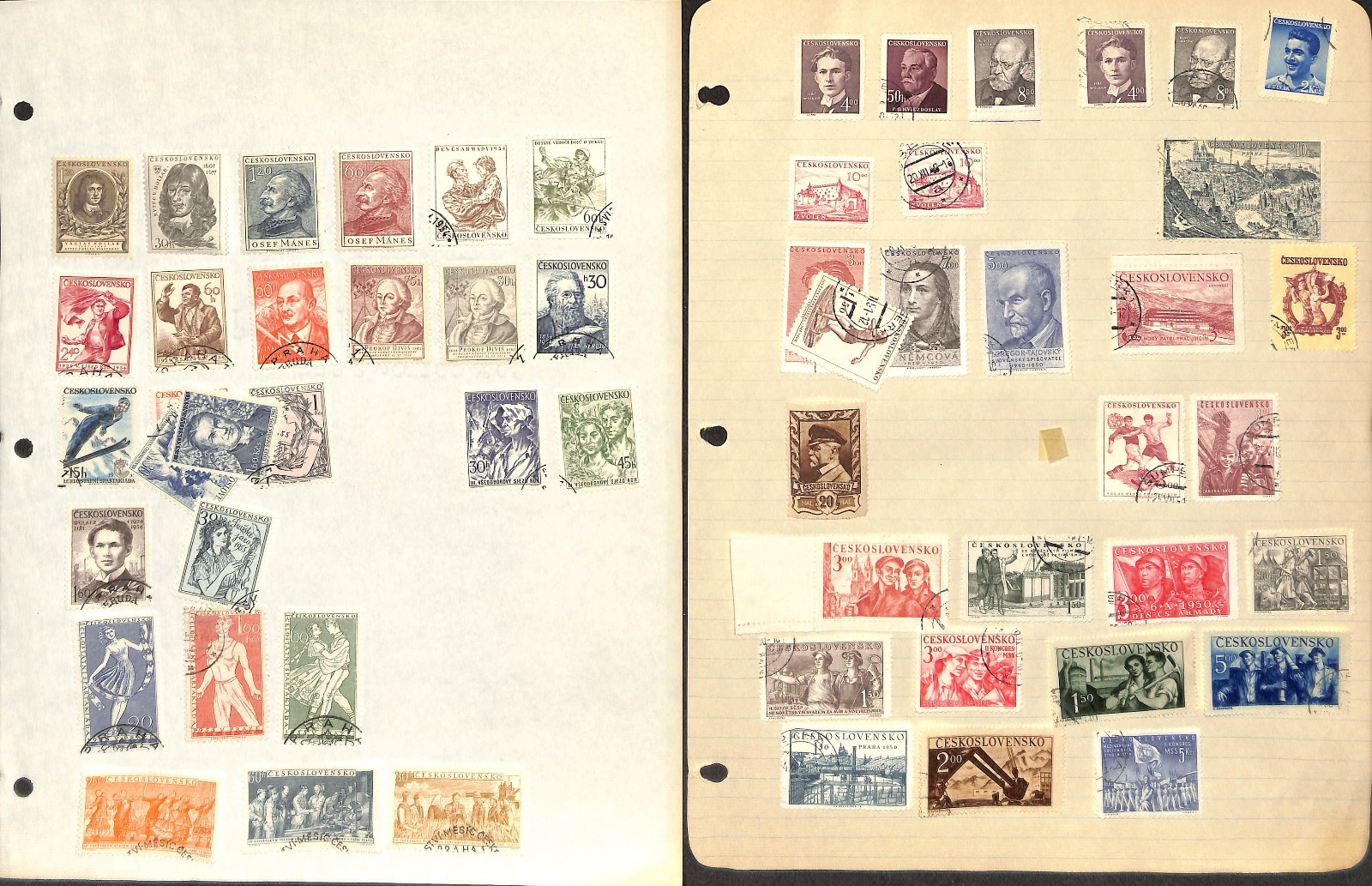 Czechoslovakia Stamp Collection on 42 Pages, 1918-1960 (BR)