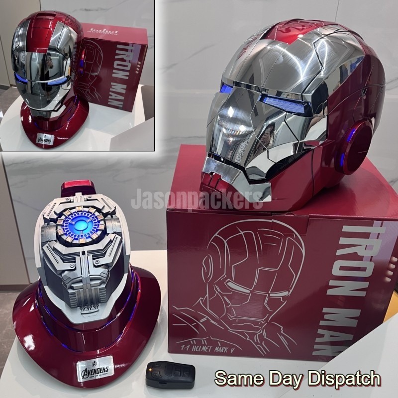 AUTOKING Iron Man MK5 Helmet Wearable VoiceControl Mask & Base Cosplay Prop Gift