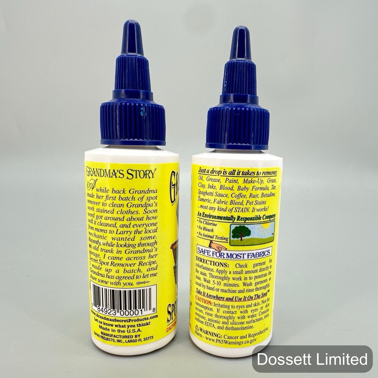 2-Grandma's Secret Spot Remover 2 fl oz Laundry Stain Pretreater Fabric Made USA